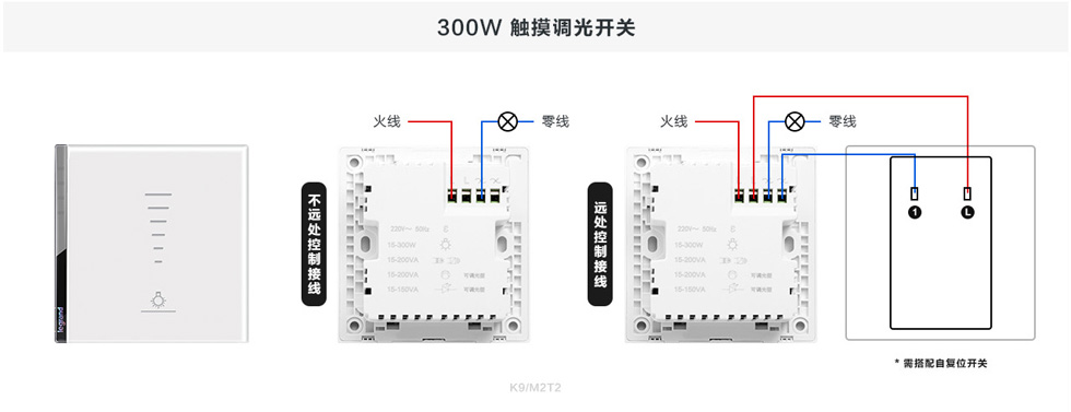 羅格朗逸遠(yuǎn)300W觸摸調光(guāng)開(kāi)關接線圖